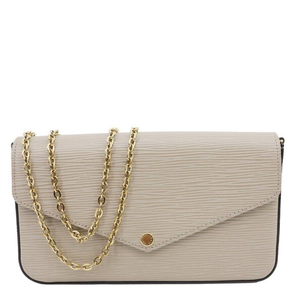 Louis Vuitton  Felicie Pochette Epi Leather Crossbody Bag Beige - Picture 1 of 13